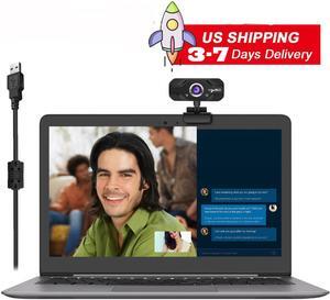 HXSJ S50 1MP PC Webcam, 720P Full HD Webcam Streaming Computer Web Camera -USB Computer Camera for PC Laptop Desktop Video Calling,Conferencing