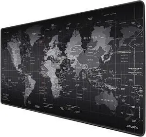 Extended Gaming Mouse Pad Large, Large Keyboard Mousepad Map Word Mat Nonslip with Anti-Fray Cloth Water-Resistant, Comfort Textured for Gamer| Desk| Desktop| PC| Work| Office&Home- 31.5x15.8in