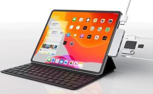 IPad Pro USB C Hub, 6 in 1 IPad Pro Hub 4K@30HZ HDMI Adapter and USB-C PD 60W, USB 3.0, 3.5mm Audio Output, SD/Micro Card Reader Compatible with IPad Pro 2020/2018, MacBook Pro 2020/2019