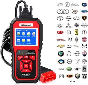 OBD2 Scanner [KW850] Car Code Reader Scan Tool Auto OBD2 Scanner Professional Mechanic OBDII Diagnostic Tool Code Reader Tools for Check Engine Light--for All OBDII Protocol Cars Since 1996 - Red