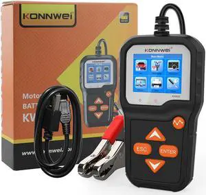 Car Battery Tester, KONNWEI KW650 6V 12V Car Battery Load Tester on Cranking Charging Systems, 100-2000 CCA Alternator Analyzer Automotive for Cars/SUVs/Light Trucks
