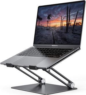 Adjustable Laptop Stand for Desk, Jansicotek Computer Stand for Laptop, Ergonomic Aluminum Laptop Riser Stand for 10-17 inch Laptop, Z19-Black