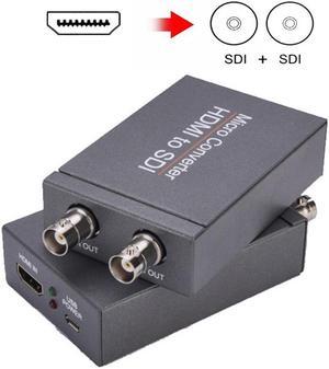 HDMI to SDI Converter,HDMI in to Two SDI Output Mini 3G HD SD-SDI Video Converter Adapter with Audio Embedder,Support 1080P 60Hz,Auto Format Detection for Camera(HDMI to SDI)