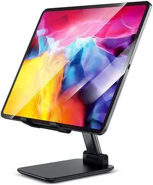 Desktop Cell Phone Stand, Angle Height Adjustable Phone Stand, Desktop Phone Holder Dock Stand for Desk, Compatible with iPhone 13/Mini/Pro/Max, All Smartphones and Tablets(4-12.9Inches), T9 Black