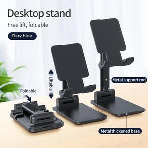 Cell Phone Stand for Desk - Desktop Adjustable Angle Height iPhone Stand for Desk, Foldable Desktop Phone Holder, Tablet Stand Compatible for 4-12.9Inches Cell Phone/Tablet (Upgraded T9, Black)
