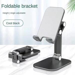Upgraded Cell Phone Holder, Adjustable Desktop Cell Phone Stand Cradle Dock Foldable Phone Stand Compatible with 4-12.9 Inches iPhone X Xs 11 12 13 Pro Max XR SE/iPad/Kindle/Tablet, Black