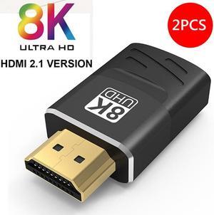 2-Pack HDMI Male to Female Port Saver HDMI to HDMI Coupler, HDMI 2.1 8K 3D HDMI Adapter for TV, Monitors, Projector, Xbox, PS4, Firestick, HDTV, Laptop