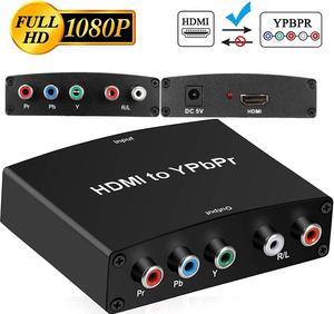 HDMI to Component Converter HDMI to YPbPr Adapter Converter 1080P HDMI to RGB Converter for PC, Xbox, PS3, Roku, DVD Players (HDMI to Ypbpr)