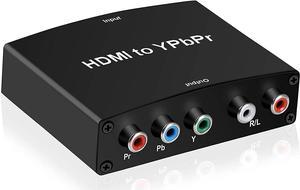 HDMI to Component Converter, Aluminum 1080P HDMI to YPbPr, HDMI to RGB 5RCA Converter, HDMI Input to Component YPbPr Output Converter (HDMI to Ypbpr)