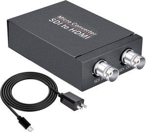 1080P SDI to HDMI,Jansicotek 3G-SDI/HD-SDI/SD-SDI to HDMI Converter Adapter,SDI in HDMI Out, SDI in SDI Out Loopout 1080P @60Hz Video Audio Splitter, Auto Format Detection and Stereo Audio De-embedder