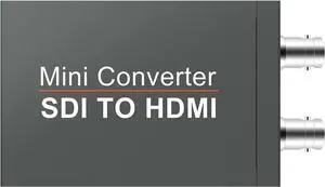 Jansicotek 3G SDI to HDMI Converter Audio Video Adapter Support HD-SDI and 3G-SDI Signals Showing on HDMI Display (OZH5)