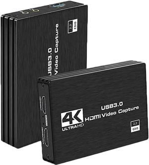 4K 1080P 60FPS Capture Card Nintendo Switch, Video Capture Card, Game Capture Card, HDMI to USB/Type-C Capture Card for Streaming Work with PS4/PC/OBS/Camera
