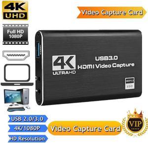 USB3.0 Video Capture Card 4K, UItra-Low Latency 1080p 60FPS Game Capture Card ,HDMI Zero-Lag Passthrough Work with DSLR Xbox PS4 Switch for OBS Twitch Game Live Streaming and Recording (OZC3)