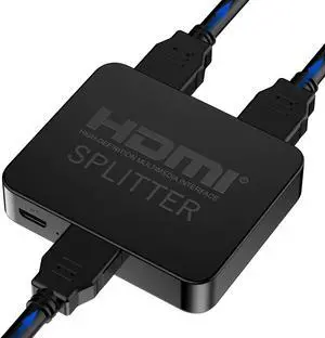 Jansicotek 4Kx2K@60Hz H HDMI Splitter to Dual HDMI Female 1 to 2 Way HDMI Splitter Adapter Cable for HDTV HD, LED, LCD, TV, Support Two TVs at The Same Time