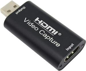 USB HDMI Video Capture Card, Card Game Capture Card Audio Capture Adapter HDMI to USB Record Capture Device for Streaming, Live Broadcasting, Video Conference, Teaching, Gaming