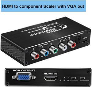 HDMI to Component Converter,Jansicotek 1080P HDMI to YPbPr/VGA , HDMI to RGB Converter, HDMI in Component SPDIF Audio Out Converter