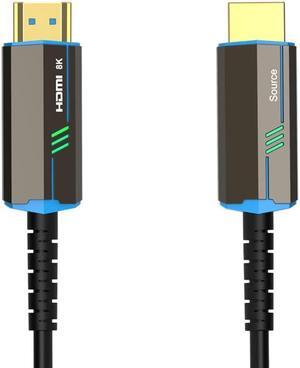 8K Game Fiber Optic HDMI Cable 50FT (48Gbps, in-Wall CL3 Rated, eARC, 8K 60Hz, 4K 144Hz, HDCP 2.3, HDR10+) Ultra High Speed Long HDMI 2.1 Cable - for Gaming, VR, HDTV, Monitor, PC
