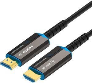 50ft/15m 8K Fiber Optic HDMI Cable [ In-Wall ], Ultra High Speed 48Gbps HDMI 2.1 Cable [8K@60Hz, 4K@120Hz], Support Dynamic HDR, eARC, Dolby Atmos, HDCP 2.3, for Xbox Gaming, VR, HDTV, Monitor, PC