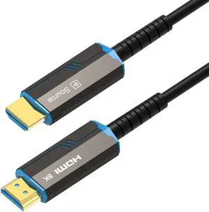 HDMI 2.1 Cable [Certified] 100ft, 48Gbps Ultra High Speed Fiber Optic HDMI Cable(8K@60Hz,4K@120Hz), Support eARC,HDCP 2.3,Dolby Atoms,Compatible with PS5,Blu-ray Player,8K TVs etc