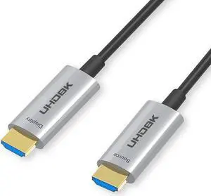 50FT HDMI 2.1 Fiber Optic Cable, 48Gbps Ultra High Speed HDMI Cord (8K@60Hz 7680x4320, 4K@120Hz) HDCP 2.2&2.3, eARC,HDR10, Dynamic HDR, Compatible with PS5 PS4, Xbox RTX 3080 3090 - Silver 50FT HDMI 2.1 Fiber Optic Cable, 48Gbps Ultra High Speed HDMI Cord (8K@60Hz 7680x4320, 4K@120Hz) HDCP 2.2&2.3, eARC,HDR10, Dynamic HDR, Compatible with PS5 PS4, Xbox RTX 3080 3090 - Silver