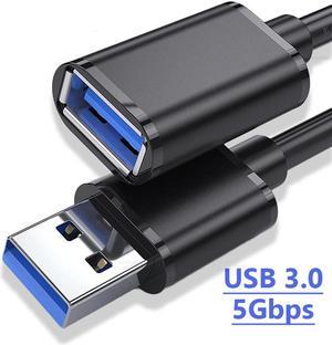 Jansicotek USB3.0 Extension Cable USB 3.0 Extension Cord Type A Male to Female 5Gbps Data Transfer for Keyboard, Mouse, Playstation, Xbox, Flash Drive, Printer, Camera and More [1.6Ft, 3-Pack]