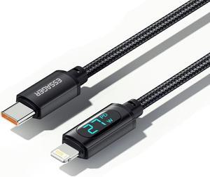 iPhone Charger Cord 6.6Ft, 1-Pack  [MFi Certified] 29W USB C to Lightning Cable Fast Charging Nylon Braided iPhone Charger Cable for iPhone 14/14 Pro/14 Pro Max/13/12, iPad, AirPods.
