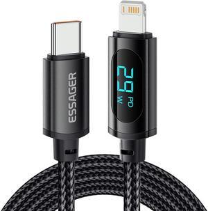 29W Type-C iPhone Charger Cable PD 29W iPhone Fast Charger Cord USB-C to Lightning Cable Fast Charging Cable Cord for Apple iPhone 14/13/12/Pro/11/8/7/6- [1 Pack 6.6FT]