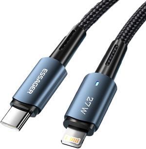 27W USB C to Lightning Cable [Apple MFi Certified] ESTONE Charger Cable Fast Charging,Supports Power Delivery for iPhone 14 13 13 Pro 12 Pro Max 12 11 X XS XR 8 Plus, AirPods Pro(3.3FT, 1-PACK)