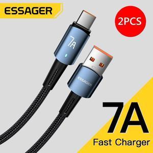 7A USB A to USB C Cable ,Jansicotek USB C Cable,USB C Charger Cable Fast Charging,PD USB C Cord for Samsung Galaxy iPad MacBook Pixel (6.6FT, 2-PACK)