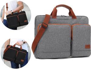 Laptop Shoulder Bag Compatible with 15.6-Inch Tablet and Computer, Waterproof Carrying Case with Portable Handle, Grey