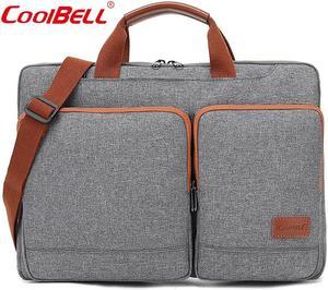 15.6/ Inch Laptop Bag, Briefcase for Women Men Large Laptop Case Computer Bag Office Business Travel, Grey