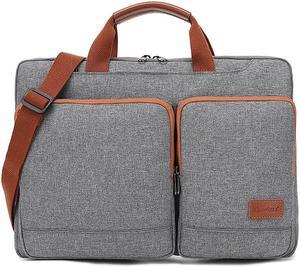 Waterproof Shoulder Messenger Bag Case Sleeve for 14 Inch 15 Inch Laptop Briefcase 156 Inch with Portable Handle Grey