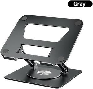 Upgraded Laptop Stand for Desk - 360° Swivel Height Adjustable Laptop Riser, Aluminum Foldable Ergonomic Computer Stand Holder Fit MacBook/All Laptops Up to 17.3 inches , Gray
