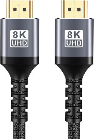 Jansicotek 8K 48Gbps HDMI 2.1 Cable 3.3 Feet 8K60 4K120 eARC ARC HDCP 2.3 2.2 Ultra High Speed Compatible with Dolby Vision Apple TV Roku Sony LG Samsung PS5 PS4 Xbox Series X RTX 3080