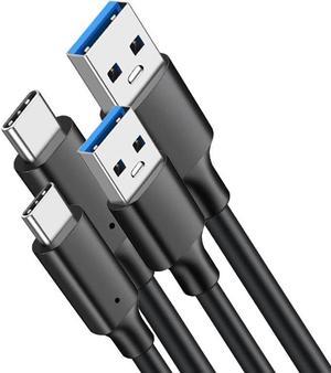 10Gbps USB A to USB C Cable (3.3ft 2Pack), A to C Type 3A 60W Fast Charging Cable USB C Charger Cable, USBA to USBC Cable for iPhone 15 Pro Max Plus, MacBook, iPad Pro Air, Samsung, SSD,Hard Drives