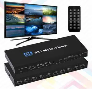 HDMI Multi-Switcher 9x1,Jansicotek HDMI Nine Multi-Viewer 9 in 1 Out HDMI Switcher 4K/1080P HDMI Seamless IR Control 3D Support 10 Modes for PC/STB/DVD HDMI Multi-Switcher 9x1,Jansicotek HDMI Nine Multi-Viewer 9 in 1 Out HDMI Switcher 4K/1080P HDMI Seamless IR Control 3D Support 10 Modes for PC/STB/DVD