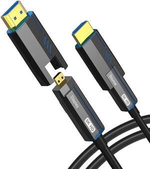 8K 4K 120HZ HDMI Cable 16FT Fiber Optic, in-Wall CL3 Rated Long HDMI 2.1 48Gbps Ultra High Speed [8K@60Hz] Dynamic HDR/eARC/HDCP 2.2&2.3/3D, Compatible for PS5 PS4 Desktop AMD NVIDIA HP
