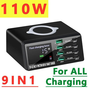 thumbnail image 2 of My Cable Mart KP-4U 4-Port USB Charger – 10A Quick Charge With USB Type-C (110v/5v) – Charging Dock 2 of 6