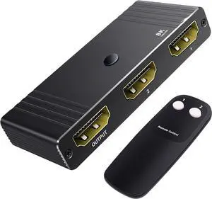 Jansicotek HDMI Switch, 8K HDMI 2.1 Switch, Bi-Directional 2 in 1 Out HDMI Splitter Switcher with IR Remote, HDMI Switch Box Support 8K@60Hz, 4K@120H,Compatible with, Xbox Series XXbox One X, PS5