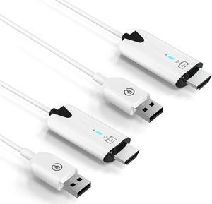 Jansicotek 1080P Wireless HDMI Transmitter and Receiver, Streaming Media Video/Audio/File HDMI Wireless Extender 2.4G/5G Kit for Laptop, Camera, Cable Box, PS5, Phone to Monitor, Projector, HDTV