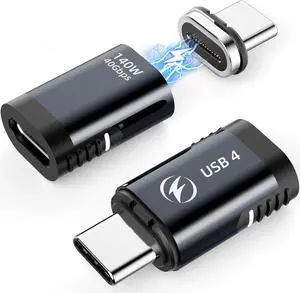 Jansicotek 140W Magnetic USB C Adapter 2Pack, 180 Degree USB C Magnetic Adapter 40Gbps Magnetic Adapter Support 8K@60Hz Video Display for Thunderboard 4/3 MacBook Pro/Air and More Type C Devices Jansicotek 140W Magnetic USB C Adapter 2Pack, 180 Degree USB C Magnetic Adapter 40Gbps Magnetic Adapter Support 8K@60Hz Video Display for Thunderboard 4/3 MacBook Pro/Air and More Type C Devices