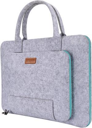 Jansicotek Laptop Sleeve 14-14.6 Inch Felt Laptop case Notebook Computer Case Carrying Case Bag Pouch with Handle for 14"-14.6" Acer / Asus / Dell / Lenovo / HP Grey & Blue