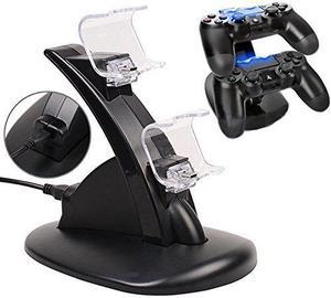 Jansicotek Dual PS4/PS4 Slim/PS4 Pro Gaming Controller LED Charging Stand USB Charger Dock Station Cradle For Sony Playstation 4 PS4 / PS4 Slim /PS4 Pro