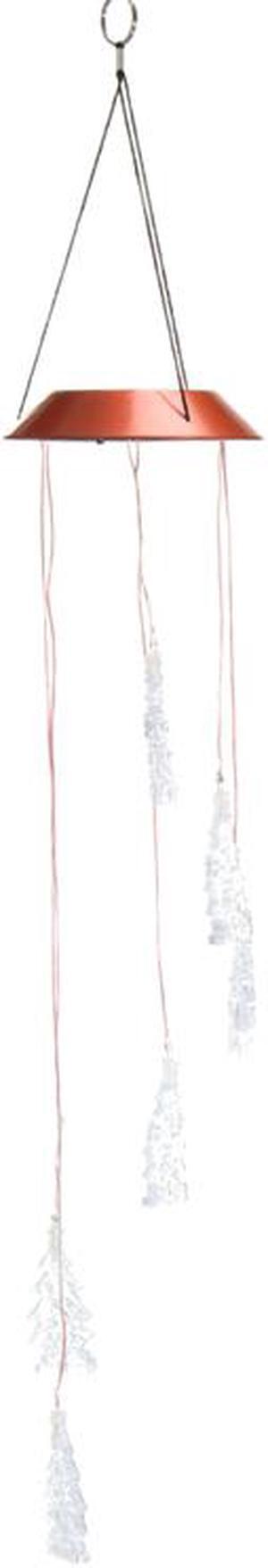Jansicotek Romantic LED Wind Chime Lights, Solar Color Changing Solar Mobile Wind Chimes Lights Night Light For Home, Party, Festival Day, Garden,Christmas Decoration with Spinning Hook-Christmas Tree