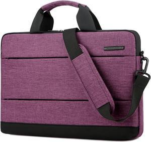 Jansicotek 15.6 Inch Laptop Computer Shoulder Bag Laptop Messenger Sleeve Notebook Cases for Work / Travel,Fits 15 - 15.6 Inches Laptop / Notebook / MacBook / Ultrabook Computer, Purple