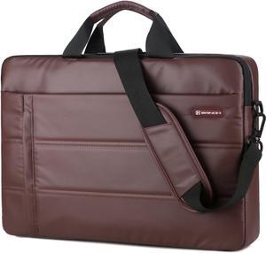 Jansicotek 13.3 Inch Laptop Handbag, Notebook case Business Laptop Bag Shoulder Bag Work Briefcase Sleeve Case Handbag Fit for 13 - 13.3" Laptop / NoteBook Computer, Brown