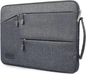 WIWU Laptop Sleeve For 15-15.6Inch Lpatop Notebook Macbook Air/ Macbook Pro/ Retina Display, 360° Protective Chromebook Tablet Case With Handle And Accessory Storage, Drop-proof (15-15.6Inch, Gray)