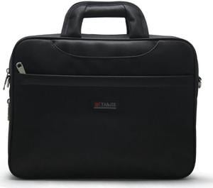 Jansicotek 16 Inch Laptop Bags Briefcase for Women & Men, Oxford Nylon Fabric Computer Shoulder Bag, Water Resistant Fits 15 - 15.6 inch Laptop - Black