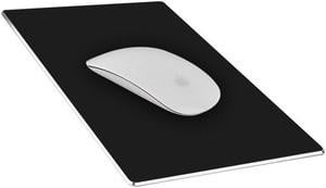 Jansicotek Mouse Pad Rectangle Aluminum Alloy Gaming Mouse Pads Non-Slip PU Base Micro Sand Blasting Aluminum Surface Nice Smooth Top Sleek and Very Easy to Clean for Computer Laptop,8.66"x7.08"x0.08"