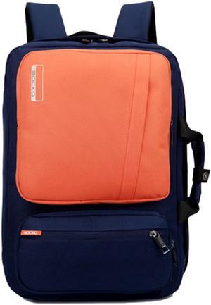 SOCKO Convertible Backpack Messenger Bag Shoulder bag Laptop Case Handbag Business Briefcase Multi-functional Travel Rucksack Fits 17.3 Inch Laptop For Men/Women-Orange